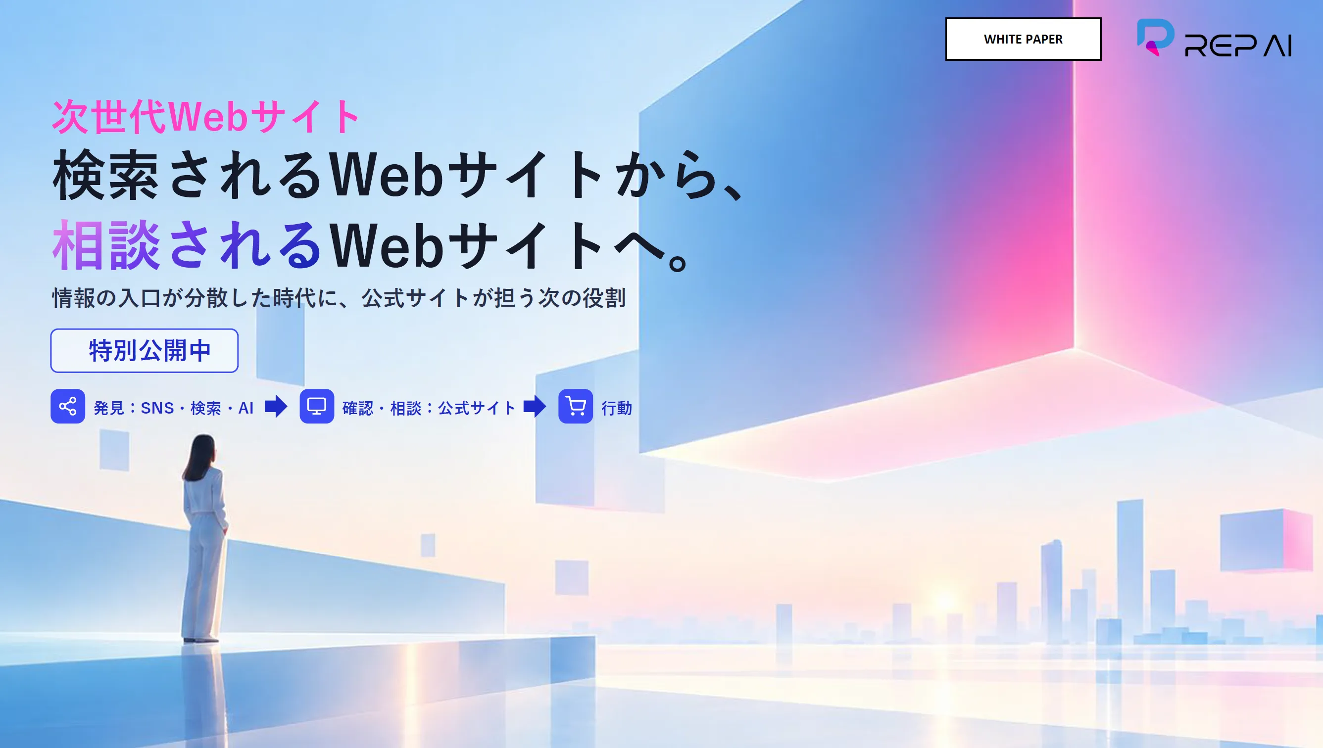 「3分でわかるリプアイ サービス資料」の表紙